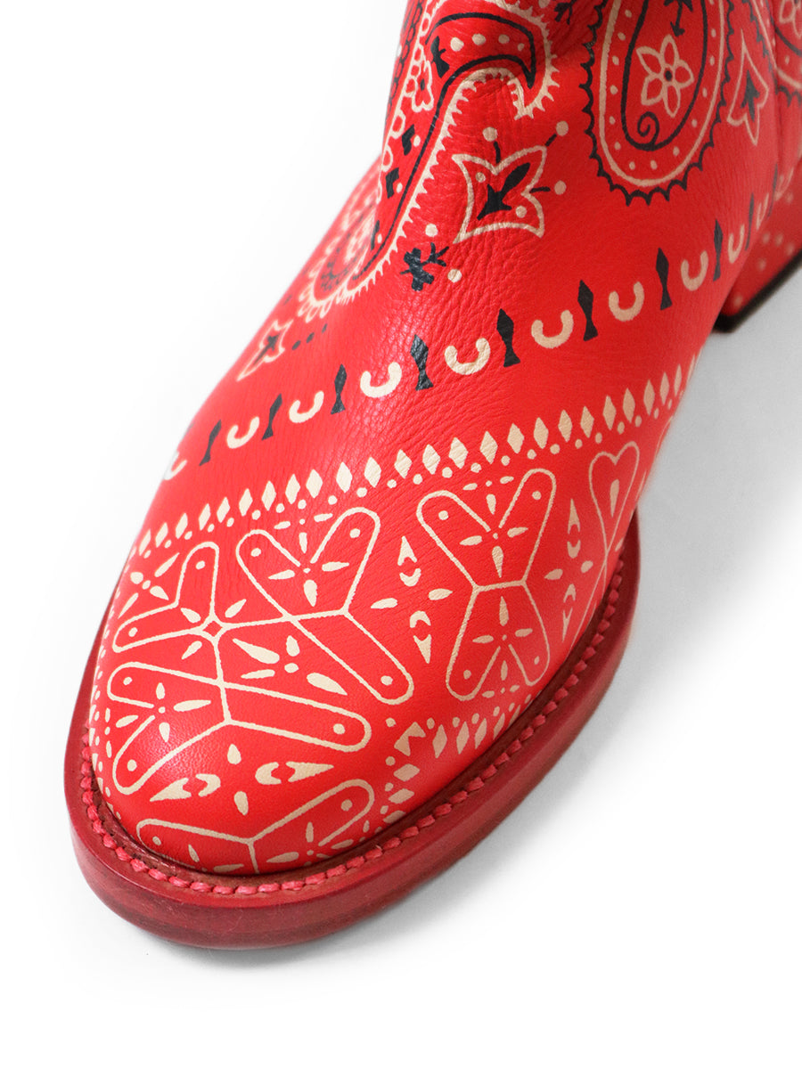 Leather Bandana pt Short Boots
