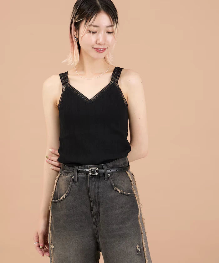 Eyelet Lace V-Neck Camisole
