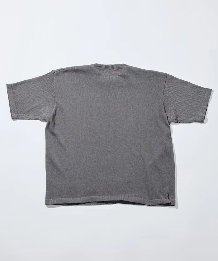 Sheer Knit & Cotton T-Shirt Layered Set