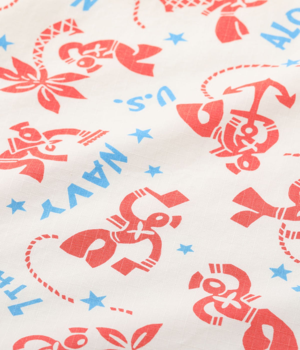 COTTON RIPSTOP OPEN SHIRT “SAILOR MOKU STARS”
