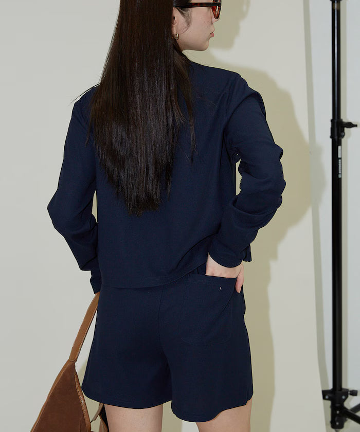 Frill Design Cardigan Short Pants Set Up Limited Release