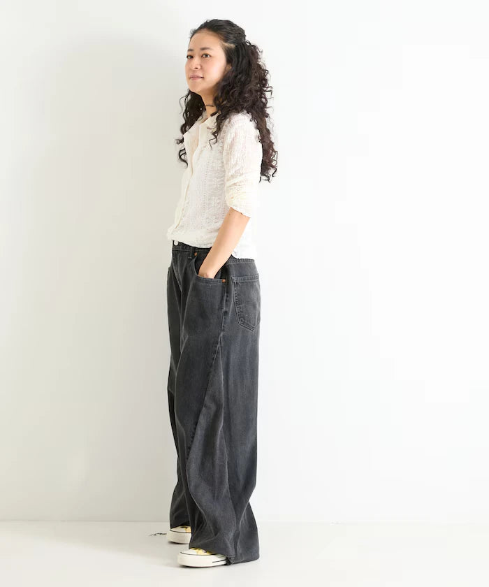Vintage Remake Tuck Denim Pants