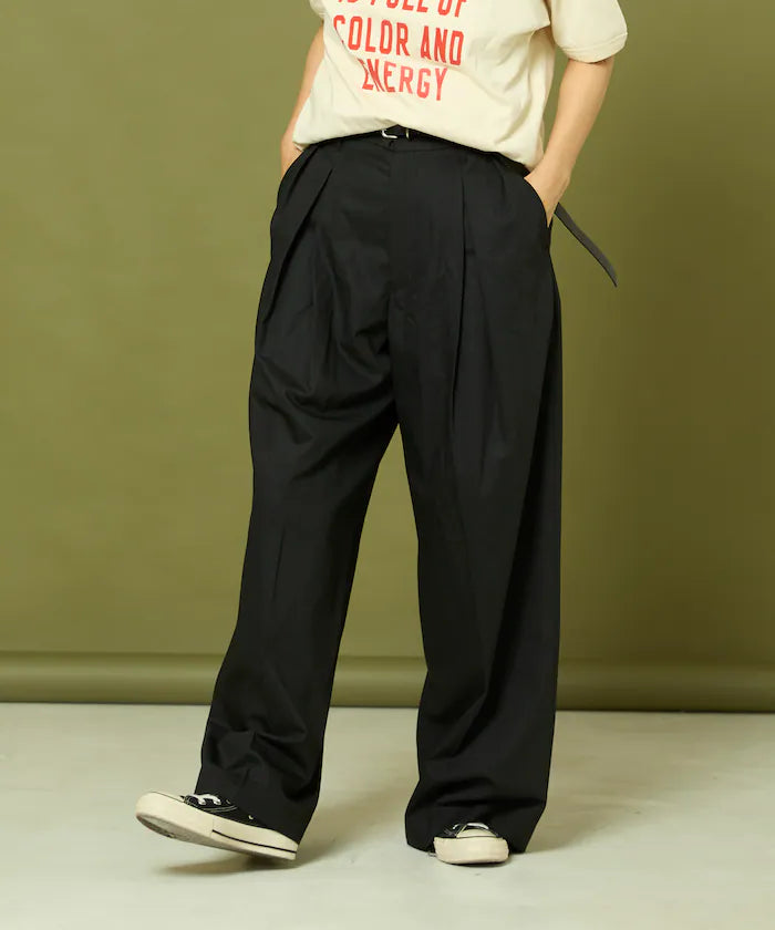 Tuck Wide Slacks Pants