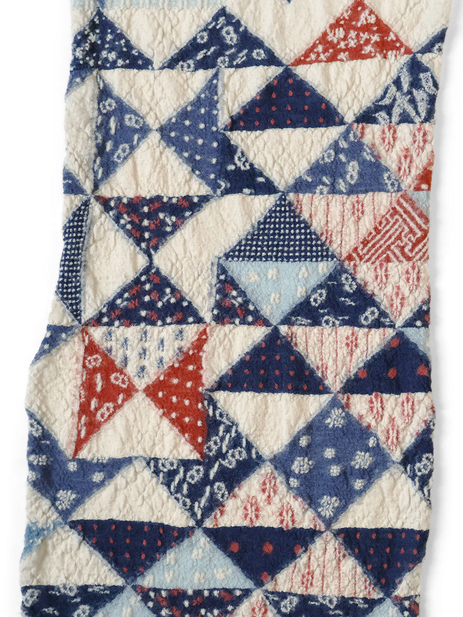 Shrunken Wool Indigo Split HAPPY Scarf