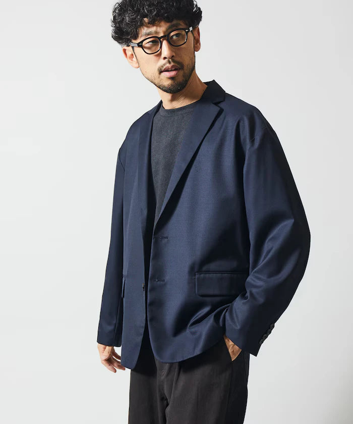 Sleeve-Contrast Tailored Jacket / Relaxed Fit