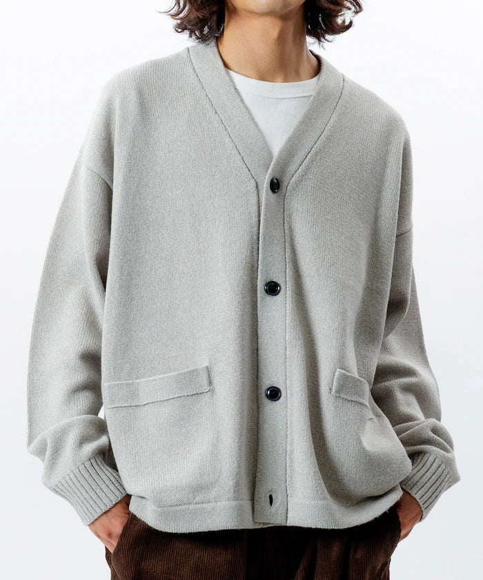 Relaxed Fit Easy Care Washable V-Neck Cardigan