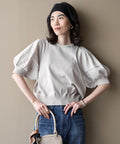 Japan Made Whole Garment Puff Sleeve Top