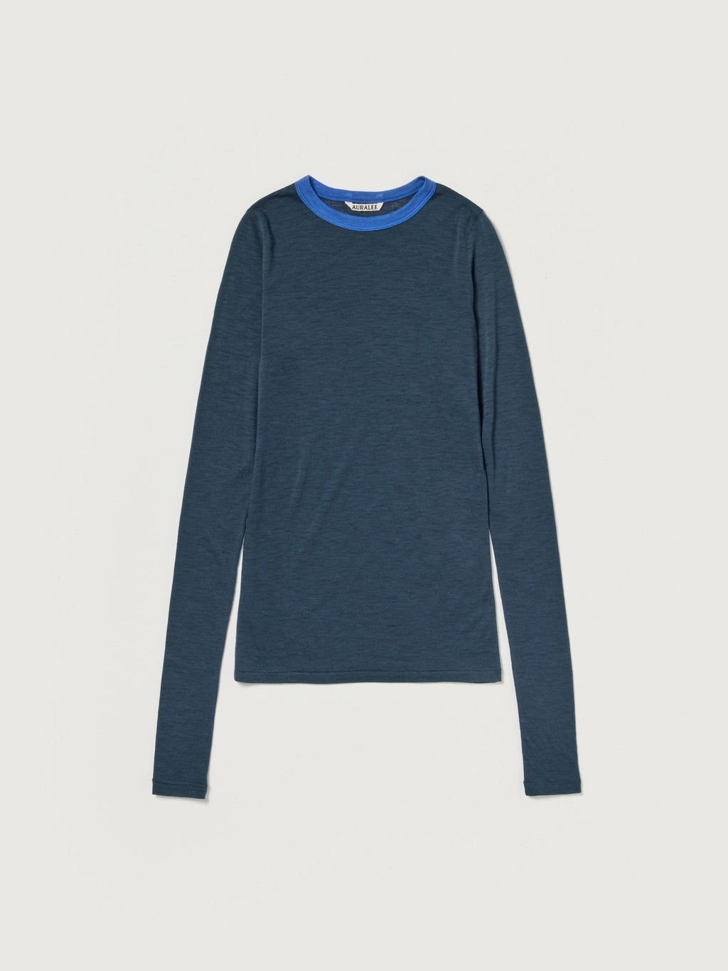 FLUFFY CASHMERE NYLON JERSEY RINGER L/S TEE