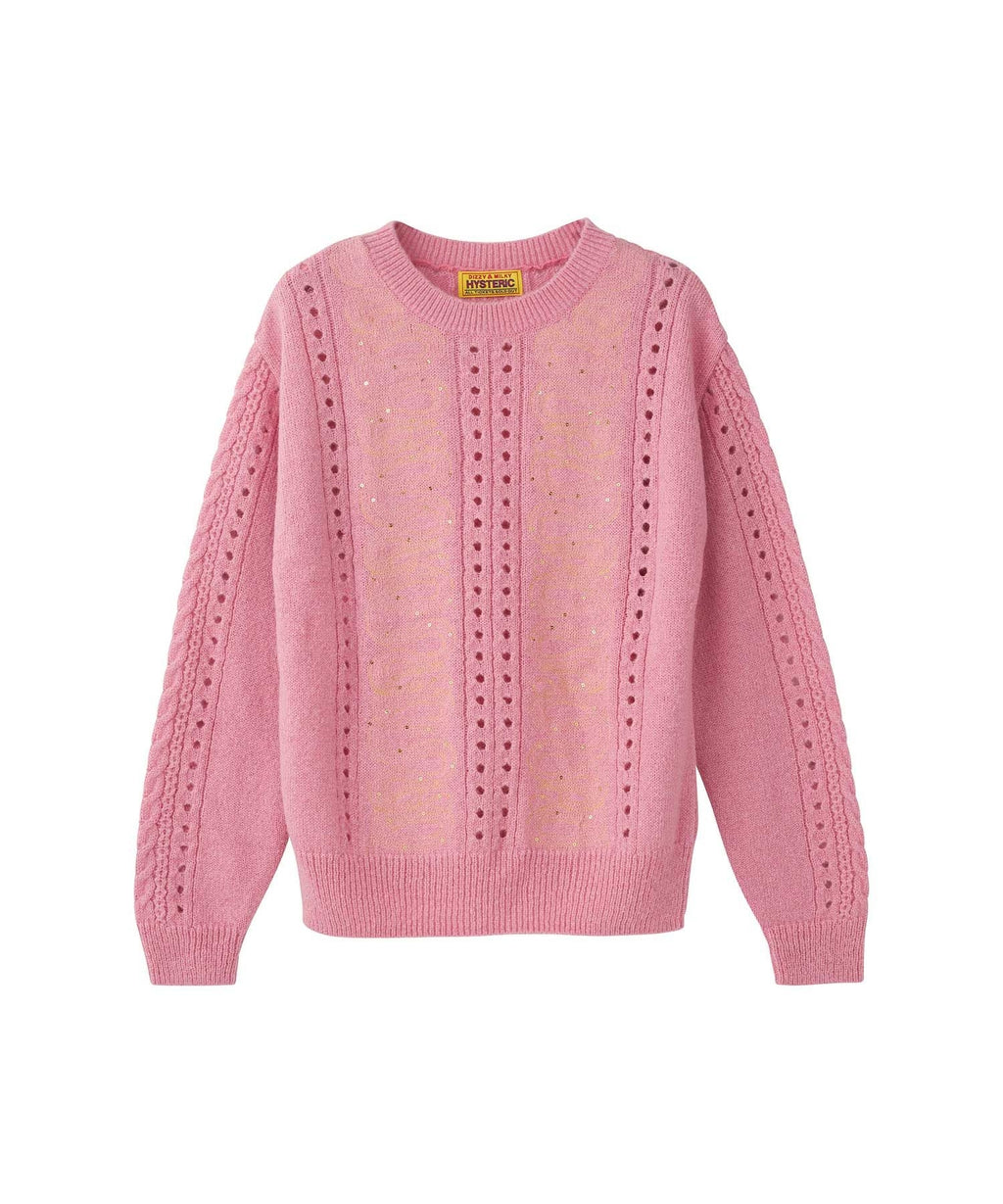 SNAKE LOOP Embroidery Sweater