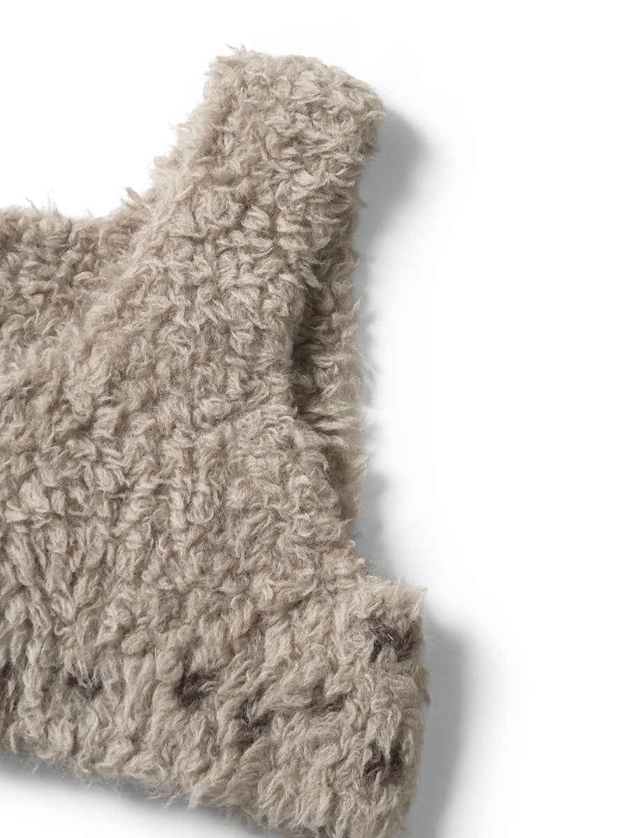 Hand-knit Roving Mole Processing Bustier
