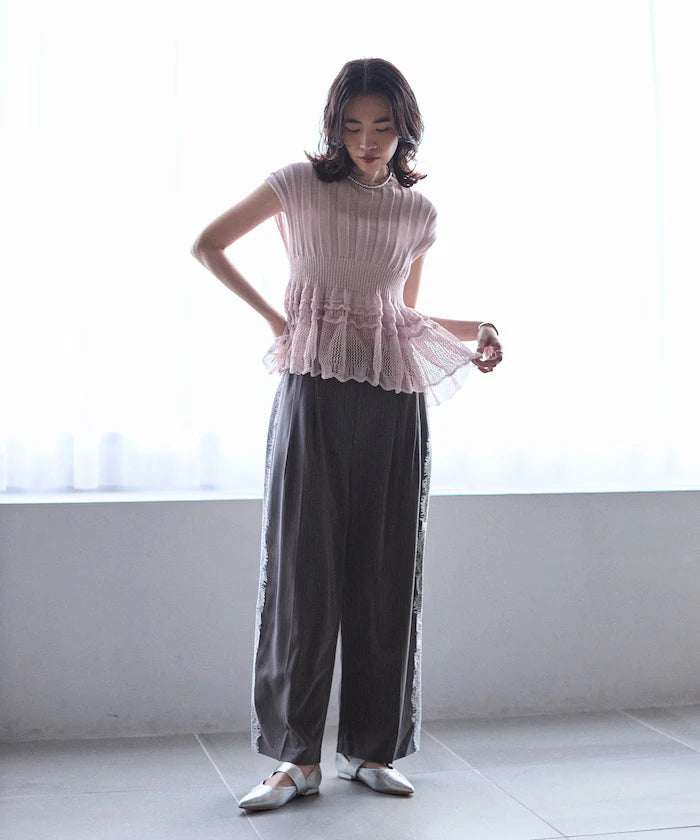 Japan Made Whole Garment Peplum Top
