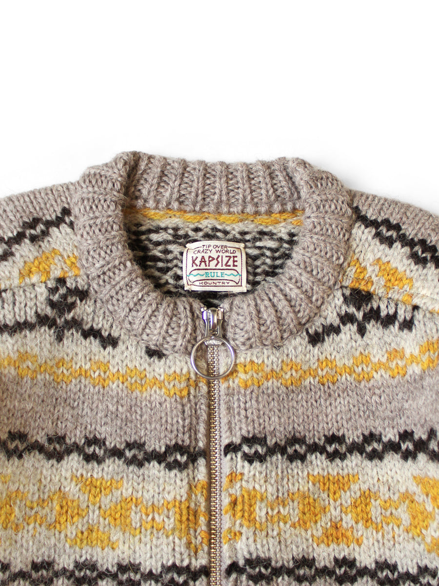 3G Wool Yellowknife Fair Isle ZIP Short...