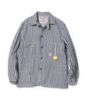 HEADLIGHT × FICTION ROMANCE NOS 7oz. 1 / 4" INDIGO STRIPE WORK COAT