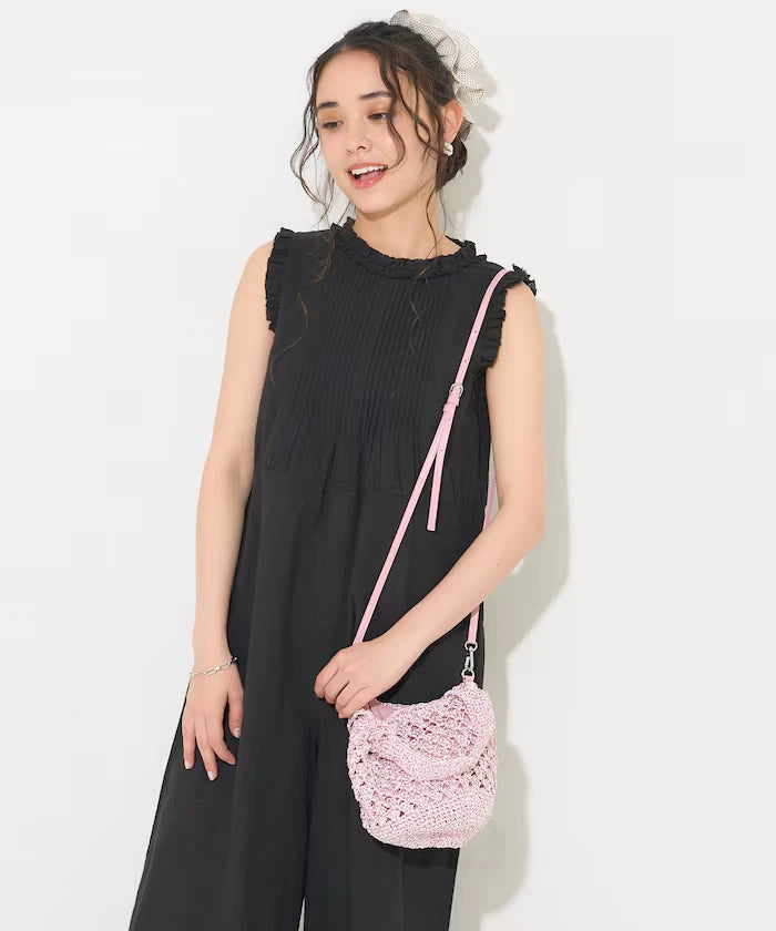 Lurex Yarn Hand Knitted 2WAY Bag