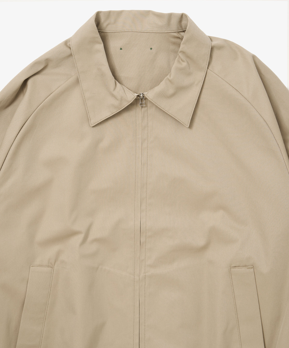 zip up blouson gabardine beige