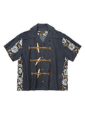Silk Rayon Toggle - Myre pt Short Sleeve Open Collar Shirt L's