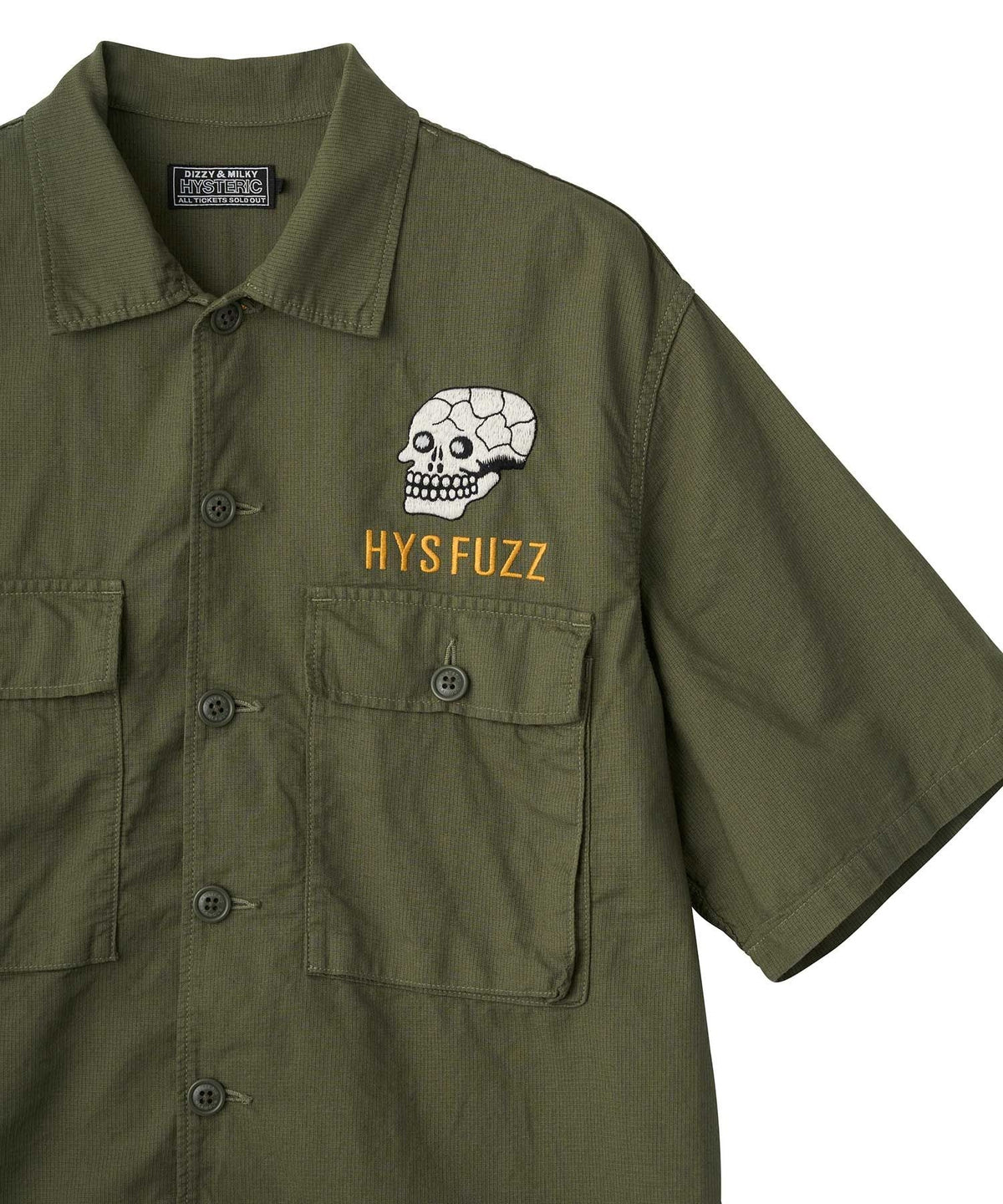 Snake & Skull Embroidery Utility Shirt