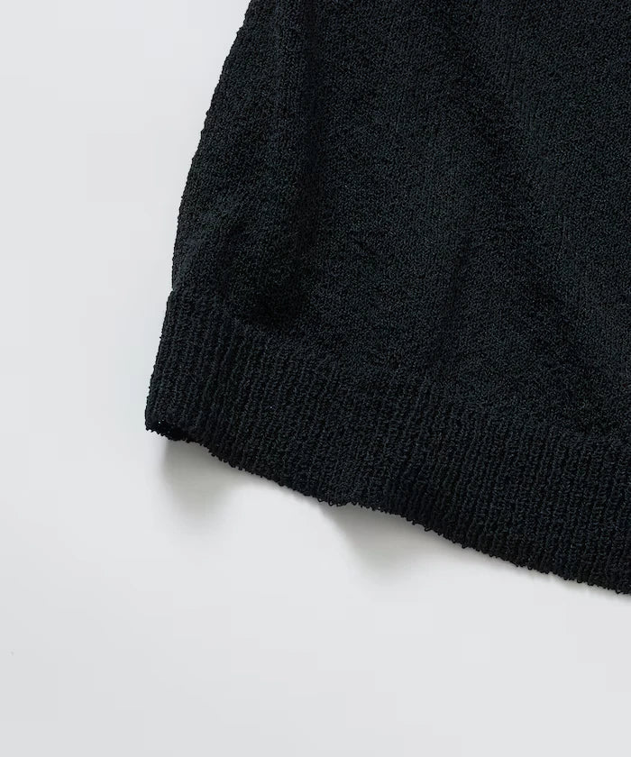 Dry Touch Boucle Yarn Knit Polo Shirt