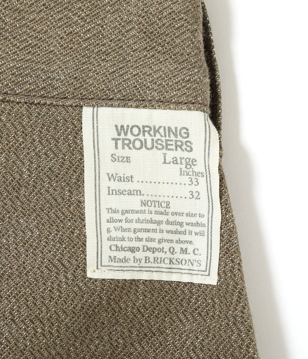 TROUSERS, WORKING, BROWN DENIM