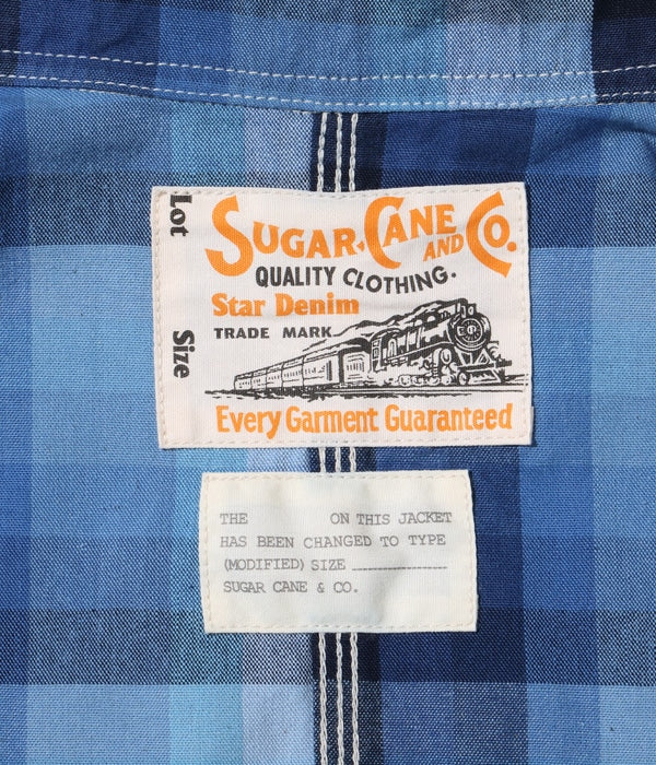 10oz. INDIGO GRADATION CHECK WORK COAT