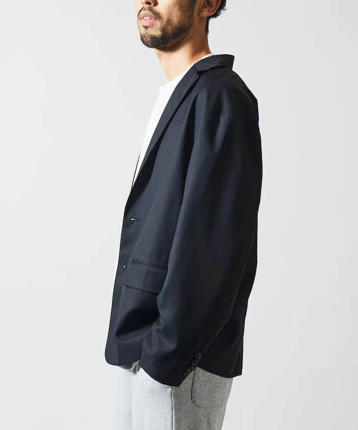 Sleeve-Contrast Tailored Jacket / Relaxed Fit