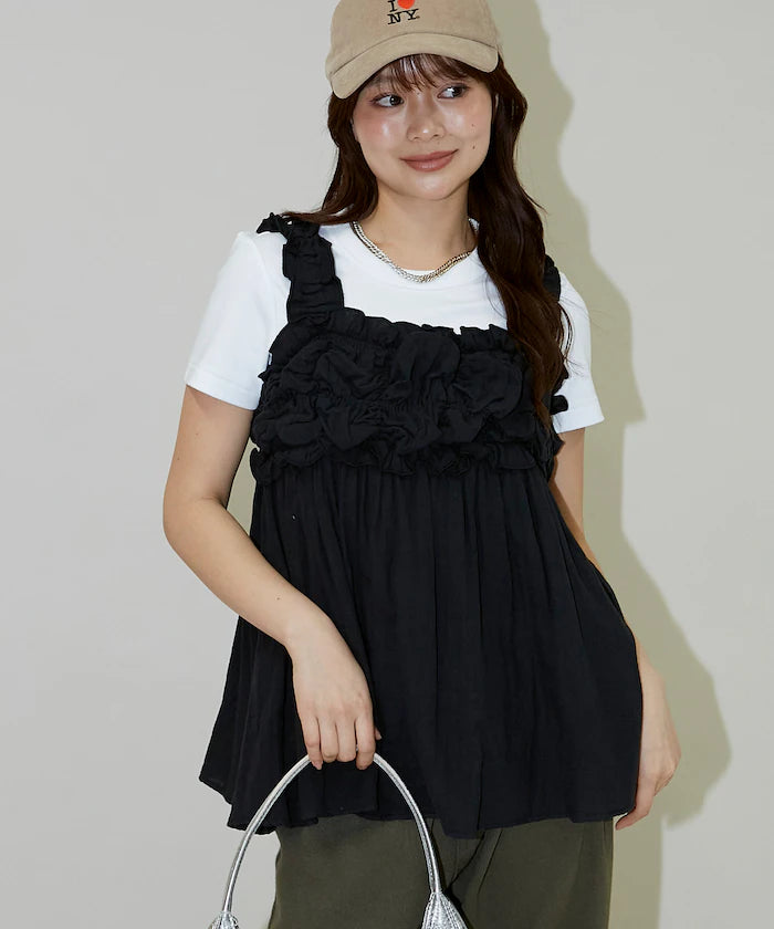 Double Gauze Gathered Camisole Blouse Limited Edition