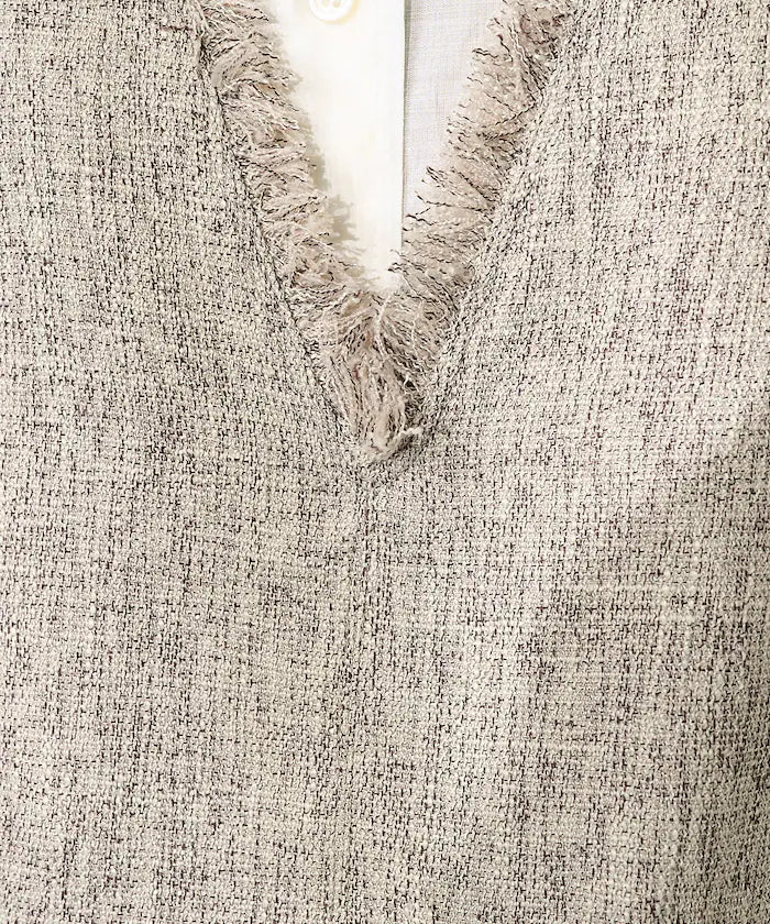V-Neck Summer Tweed Vest