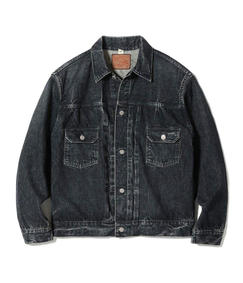 14.25oz. BLACK DENIM JACKET 1953 AGED MODEL