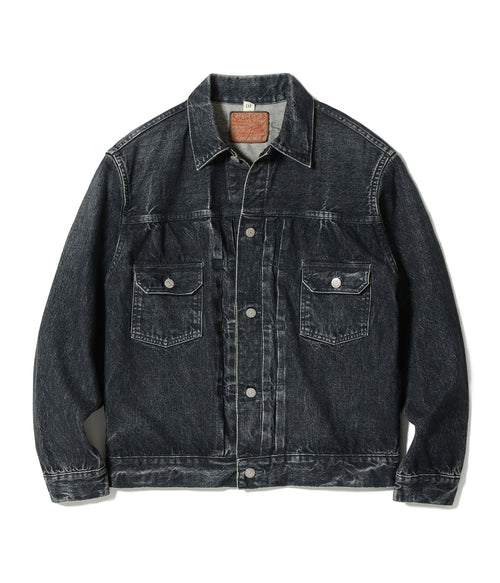 14.25oz. BLACK DENIM JACKET 1953 AGED MODEL