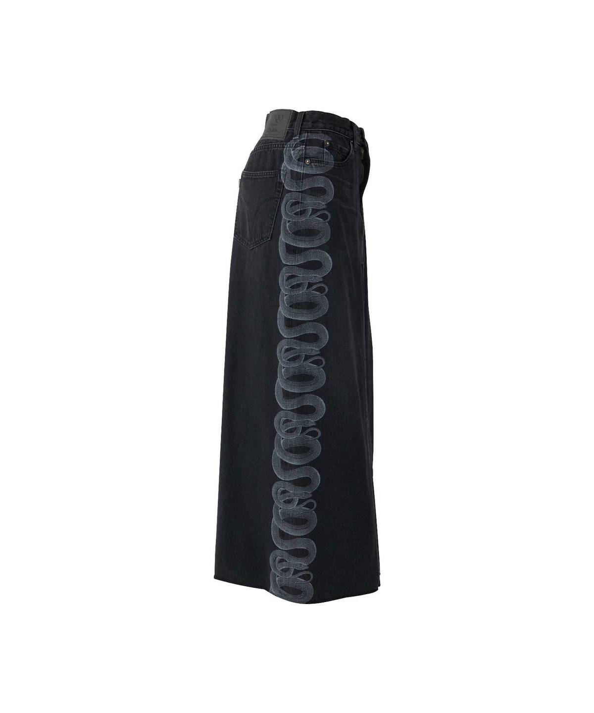Snake Loop Remake Denim Skirt