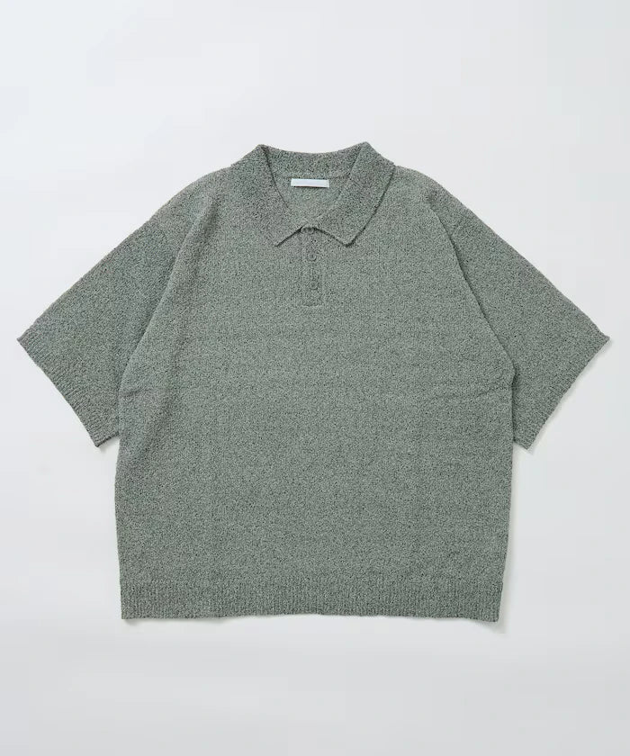 Dry Touch Boucle Yarn Knit Polo Shirt