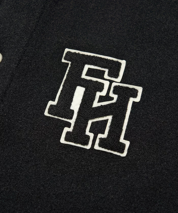 Relaxed Fit Logo Knit Varsity Jacket
