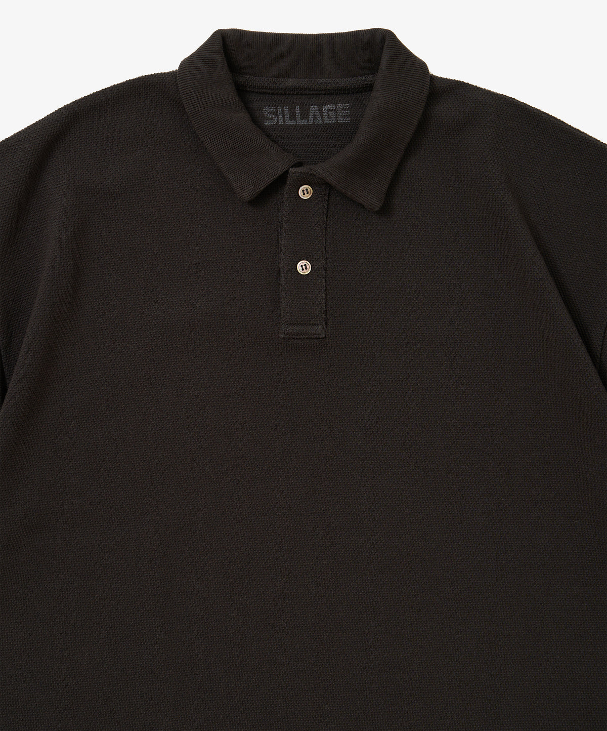 twisted pique polo black
