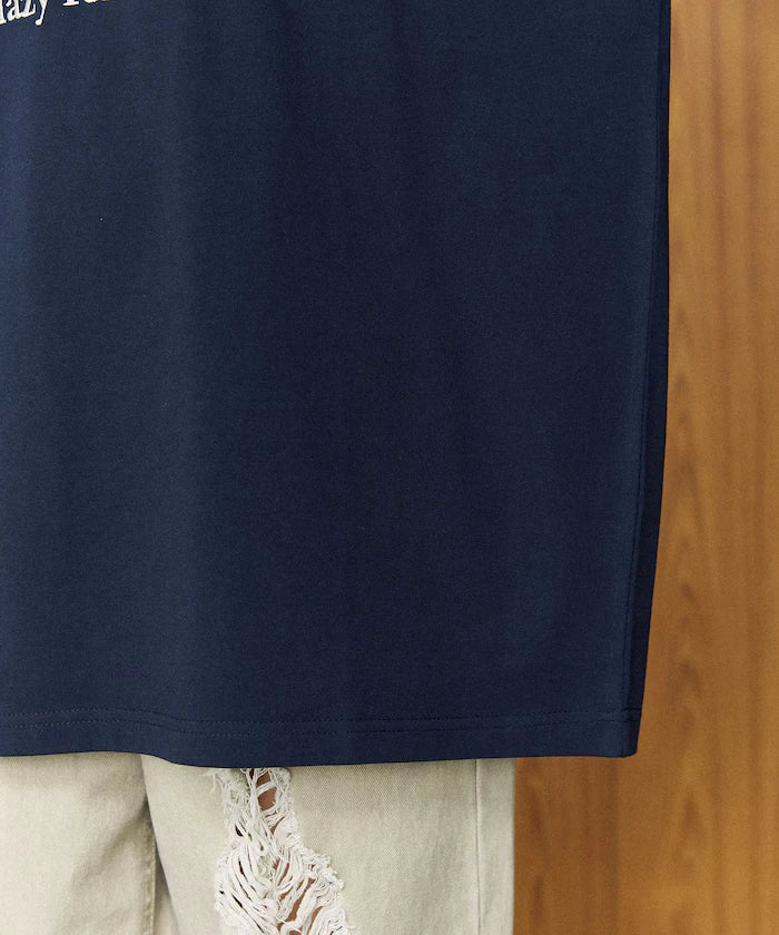 <Functional Material> SLOTH Embroidered Cat T-Shirt Limited Edition