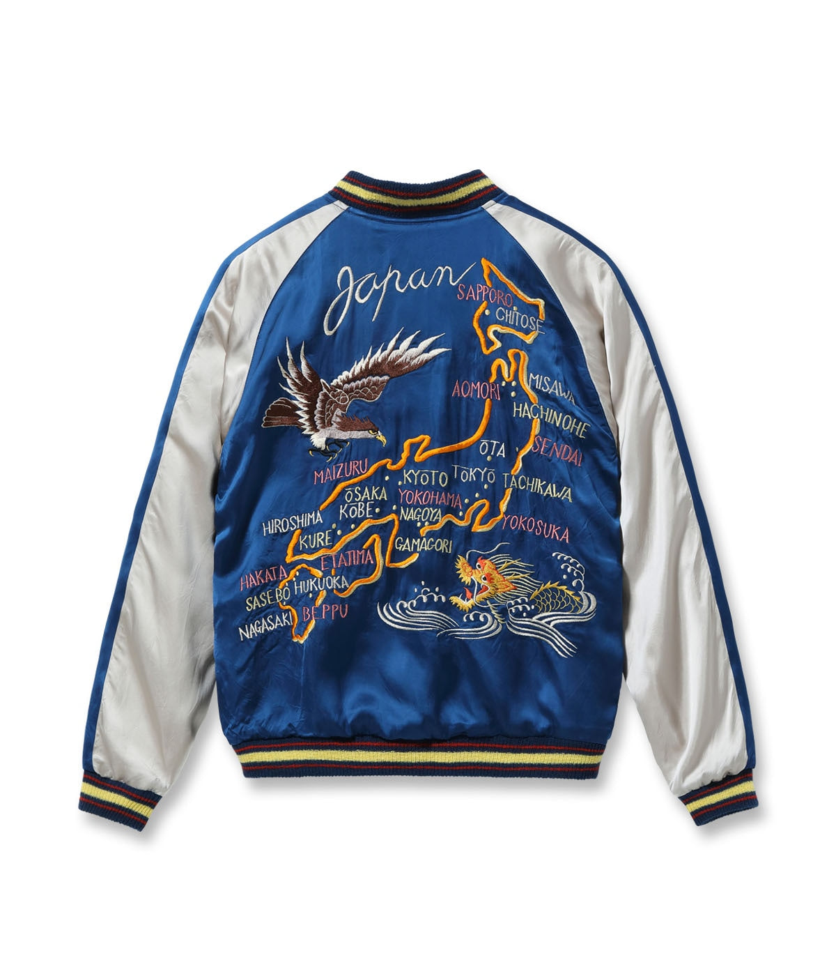 Late 1940s Style Acetate Souvenir Jacket KOSHO & CO. Special Edition ���EAGLE & DRAGON��� �� ���JAPAN MAP���