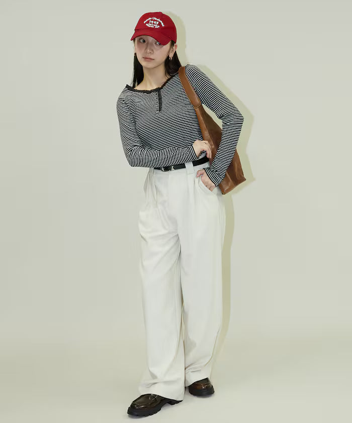 Lace Insert Long Sleeve T-Shirt