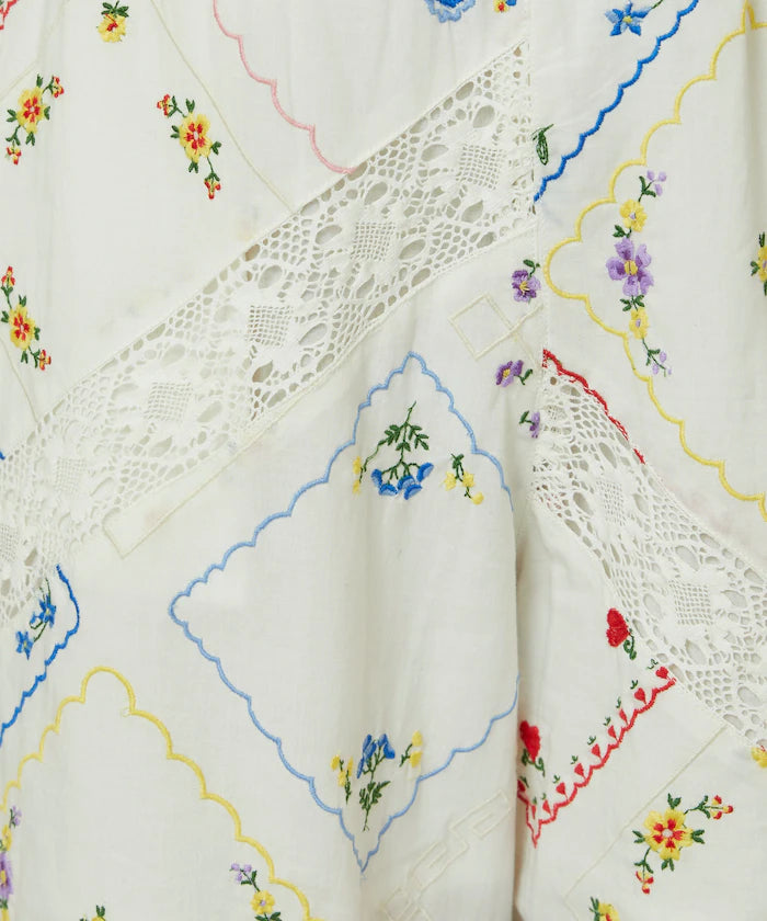 Flower Handkerchief Embroidered Pants