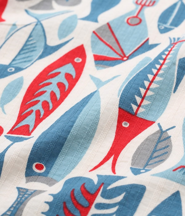 DOBBY COTTON OPEN SHIRT “FISH”