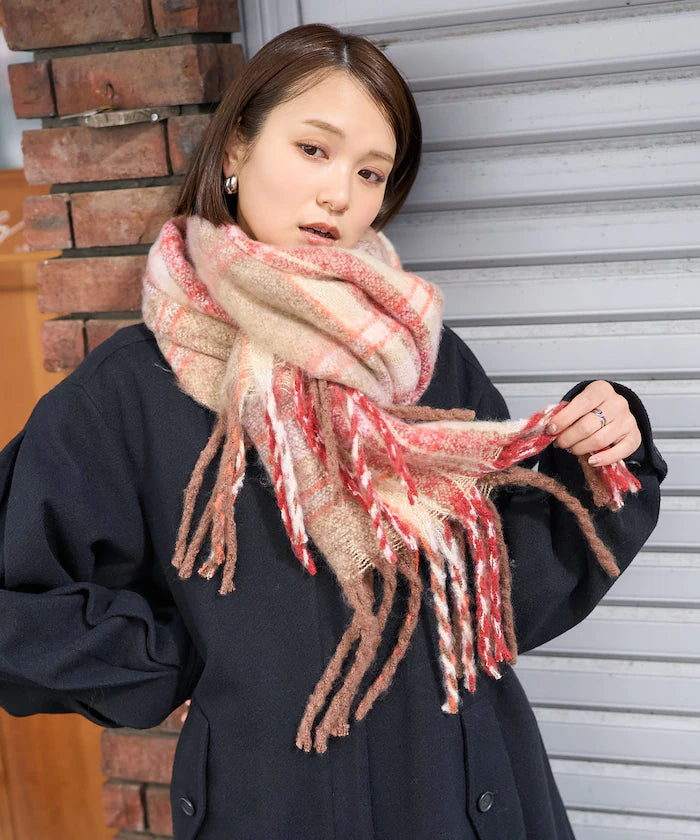 Boucle Check Scarf
