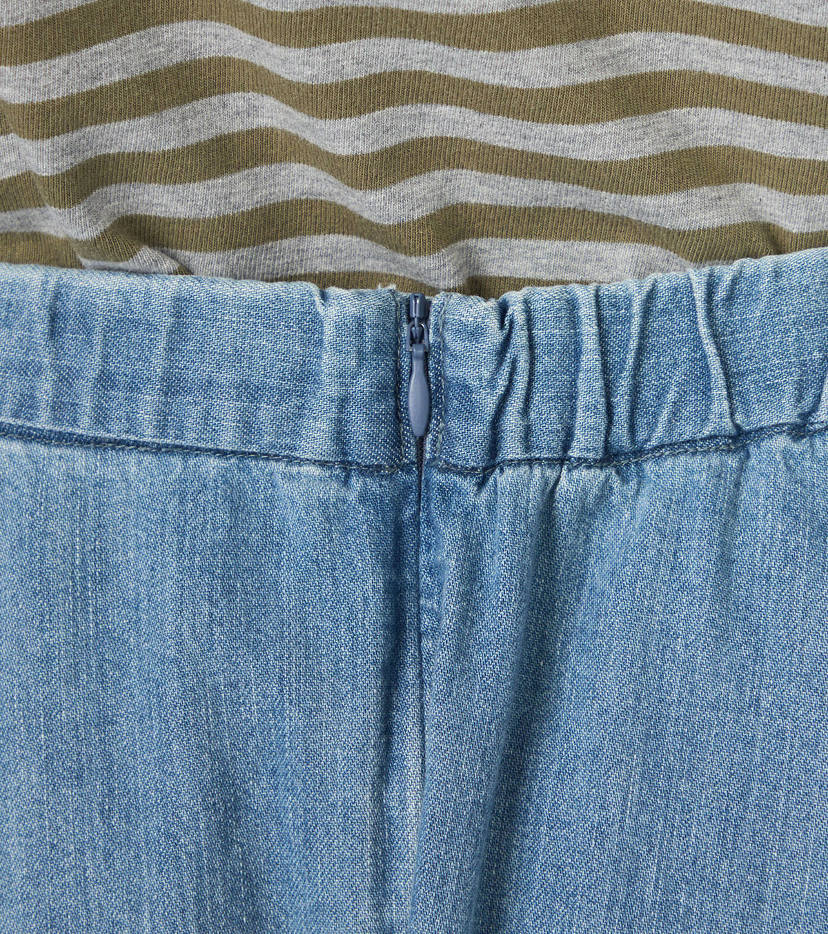 Light Denim Circular Skirt