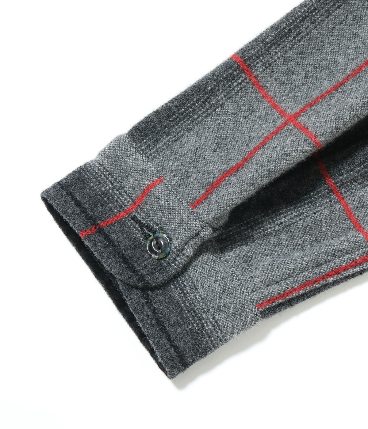 FICTION ROMANCE 7.75oz. WOOL RED PANE ZIP SHIRT