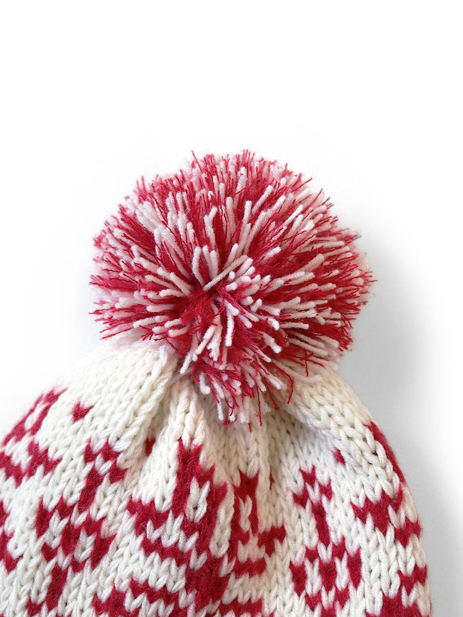 3G Wool Snow Pattern Knit CAP