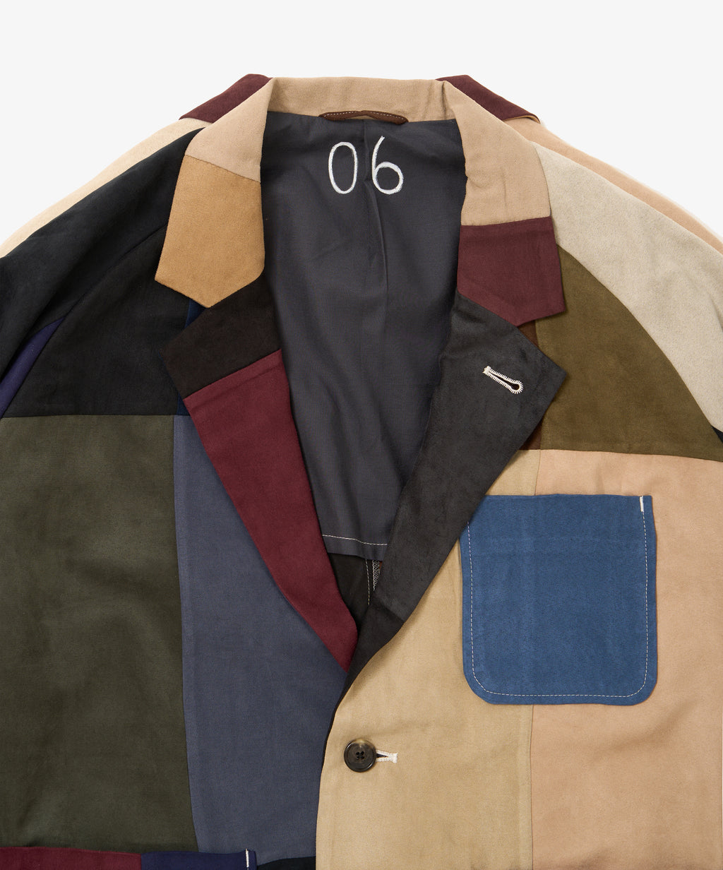 blazer faux suede six