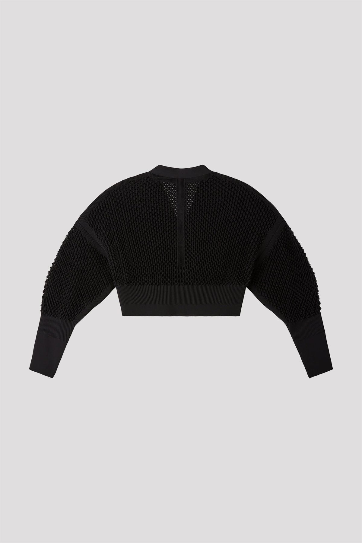 LATTICE CROPPED CARDIGAN