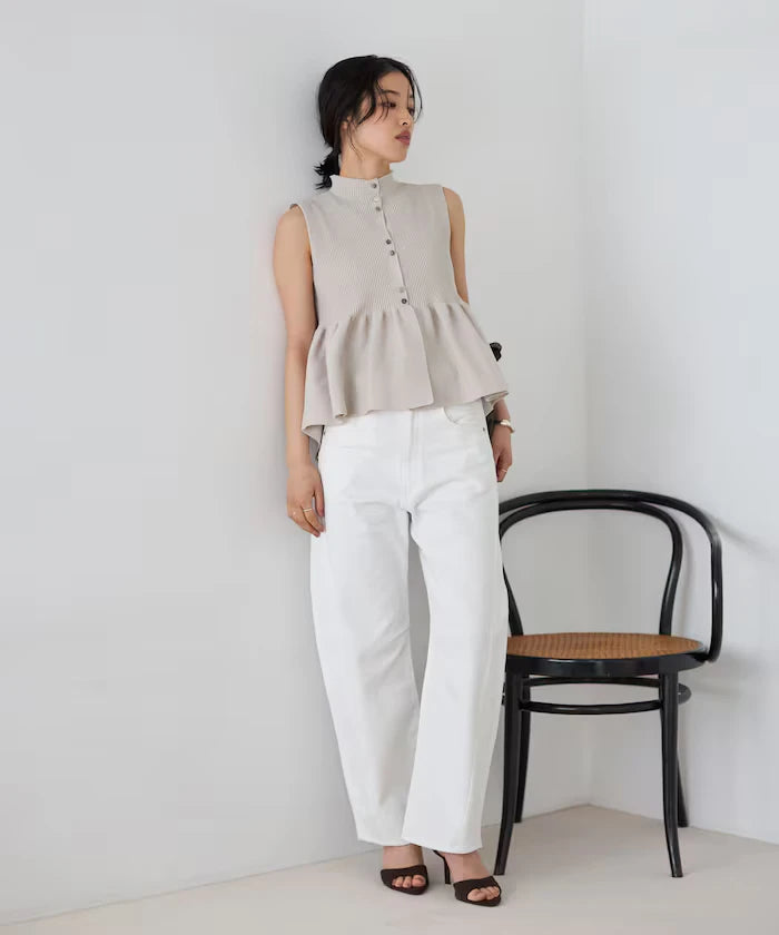 Japan Made Whole Garment Peplum Vest