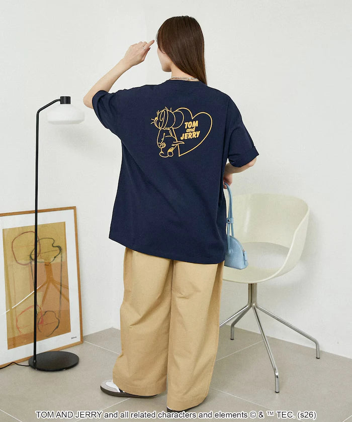 <Functional Material> TOM AND JERRY Heart Graphic T-Shirt Limited Edition
