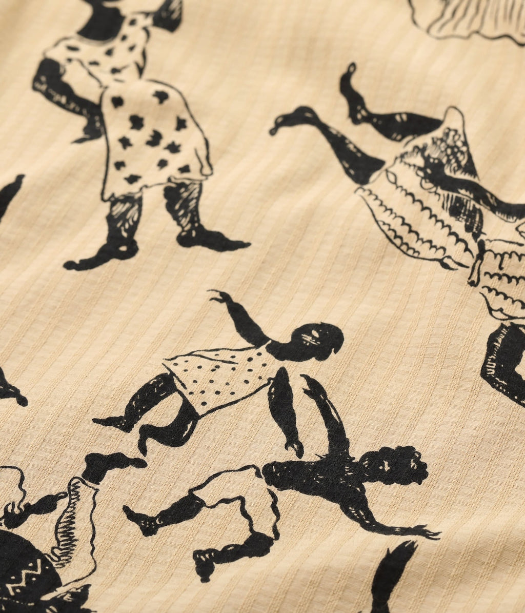 DOBBY COTTON OPEN SHIRT “CARIBBEAN”