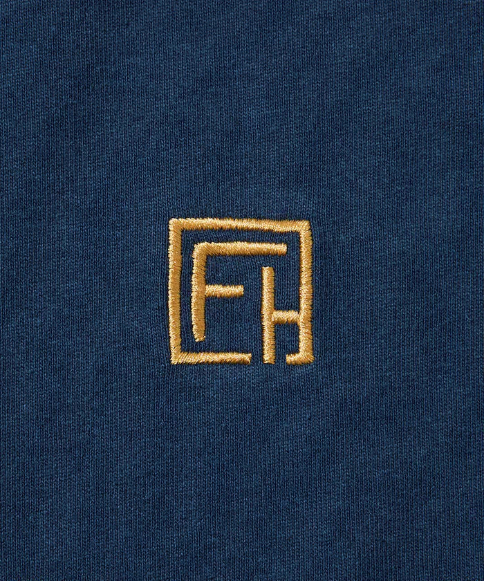 6 oz Front Logo Embroidered Crew Neck T-Shirt / Back Print T-Shirt PRINT ROUND FIRST