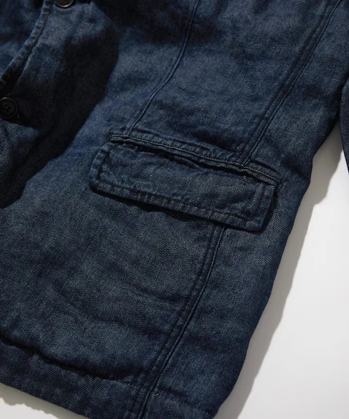 French Linen Denim Tailored Jacket