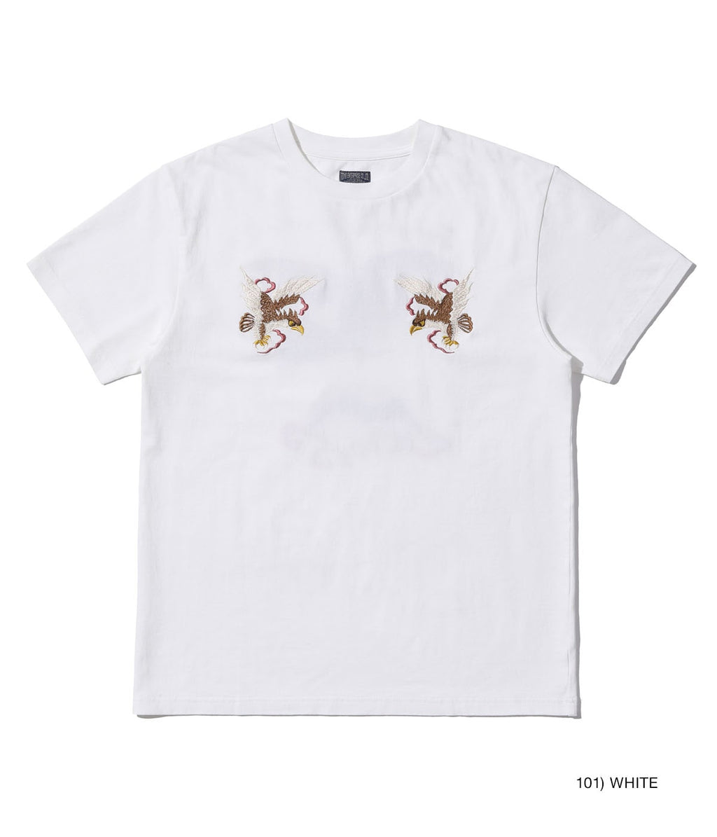 SUKA T-SHIRT EMBROIDERED “EAGLE & Mt. FUJI”